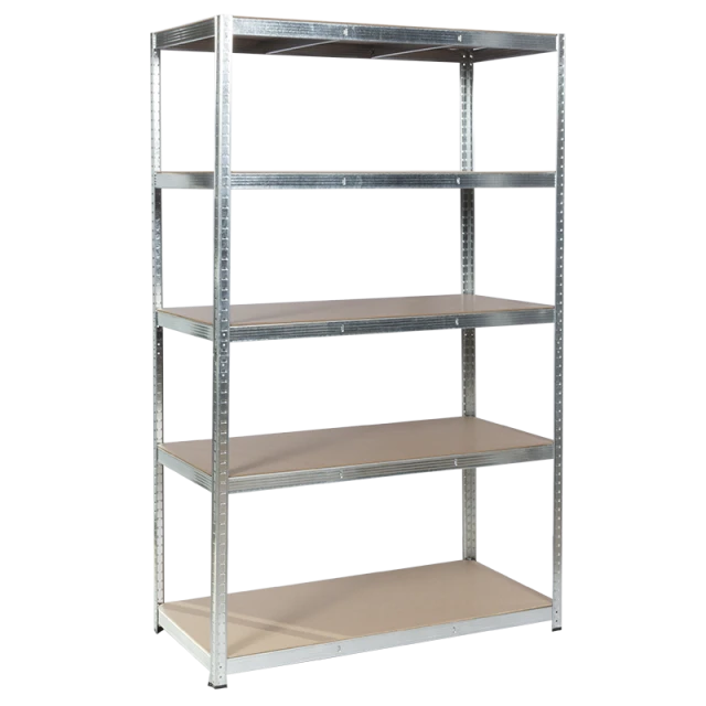 Метален стелаж Carmen CR-1012 - 200х120х60 см, до 250 кг на рафт - цинк