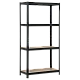 Μεταλλικά ράφια Carmen CR-1015 - 180x90x40 cm, έως 175 kg ανά ράφι - μαύρο