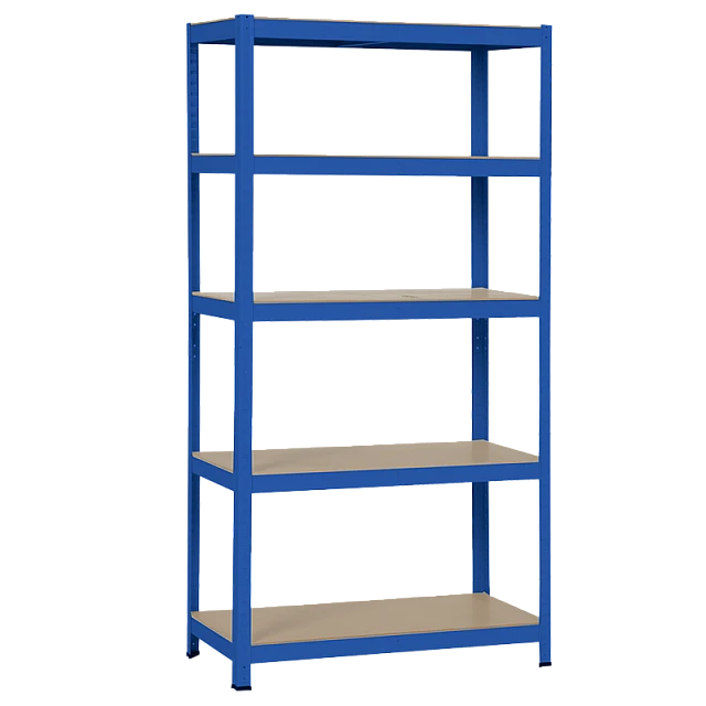 Метален стелаж Carmen CR-1016 - 180х90х45 см, до 250 кг на рафт - син