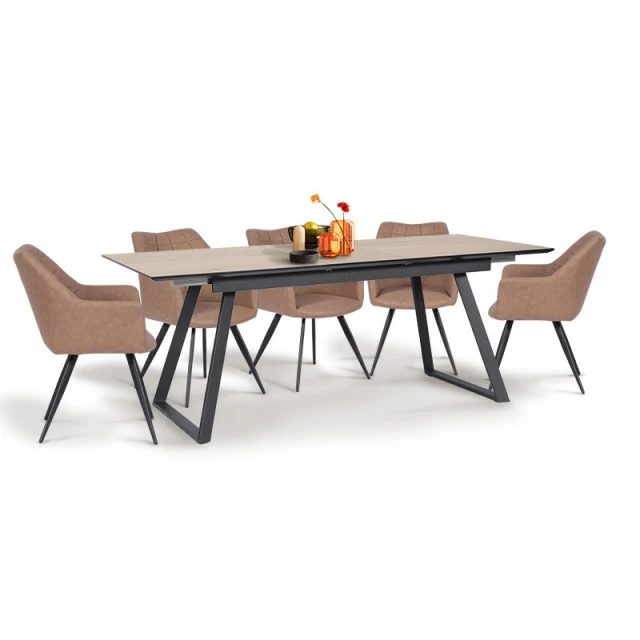 Extendable dining table NIAGARA - beech