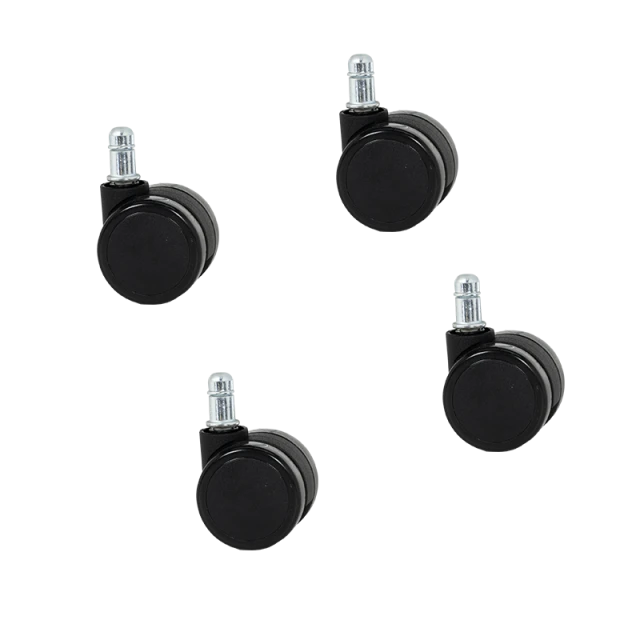 Set of wheels for visitor chair model 1702-1710 4 pcs. - black