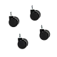Set of wheels for visitor chair model 1702-1710 4 pcs. - black