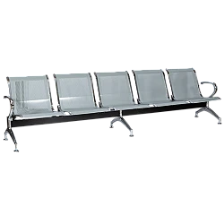Visitor bench with 5 seats Carmen CR-1030-5 - silver