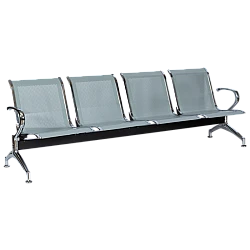 Visitor bench with 4 seats Carmen CR-1030-4 - silver