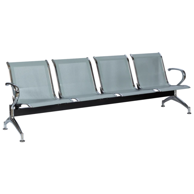 Visitor bench with 4 seats Carmen CR-1030-4 - silver