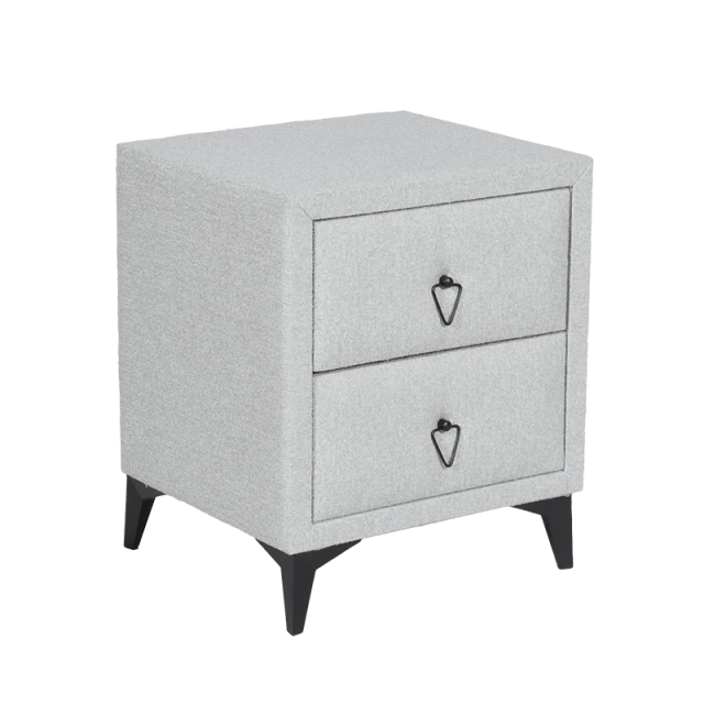 Нощно шкафче за спалня KOLAJEN LINEN - сив 02