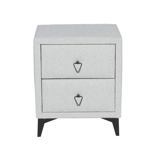 Нощно шкафче за спалня KOLAJEN LINEN - сив 02