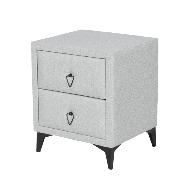 Нощно шкафче за спалня KOLAJEN LINEN - сив 02