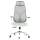 Ergonomic chair Carmen 7901 W eco-leather - gray-light green