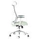 Ergonomic chair Carmen 7901 W eco-leather - gray-light green