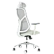 Ergonomic chair Carmen 7901 W eco-leather - gray-light green