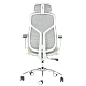 Ergonomic chair Carmen 7901 W eco-leather - gray-light green
