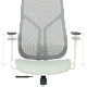 Ergonomic chair Carmen 7901 W eco-leather - gray-light green