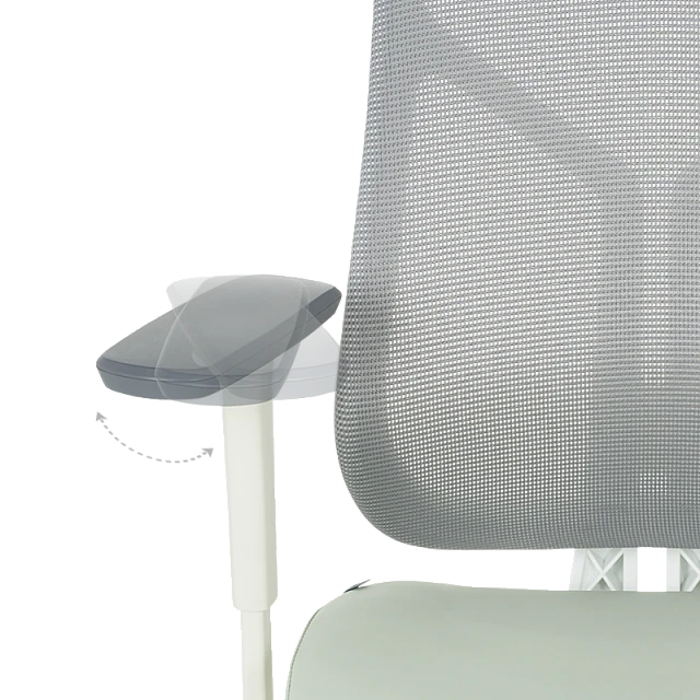 Ergonomic chair Carmen 7901 W eco-leather - gray-light green