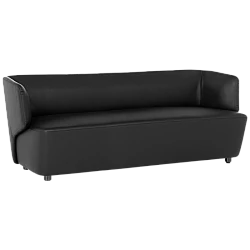 Sofa - three-seater TUNE - black