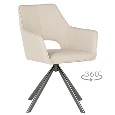 Dining chair READING 2 silicone leather - cappuccino 04