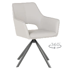 Dining chair READING 2 silicone leather - gray 67