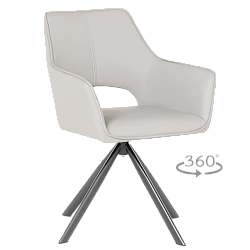 Dining chair READING 2 silicone leather - gray 67