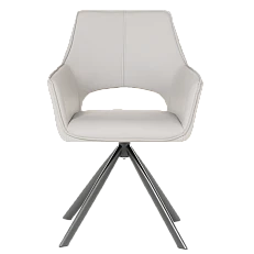 Dining chair READING 2 silicone leather - gray 67
