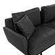 Leather corner sofa GRAM LUX - black