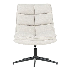 Armchair with stool JANET - cream