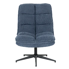 Armchair with stool JANET - blue