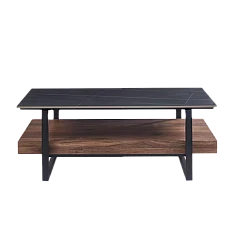 Coffee table PITEA - walnut / black