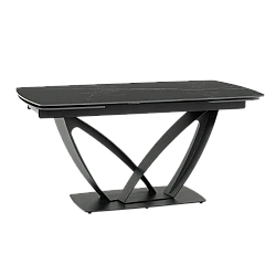 Extendable dining table TORUN - black