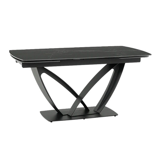 Extendable dining table TORUN - black