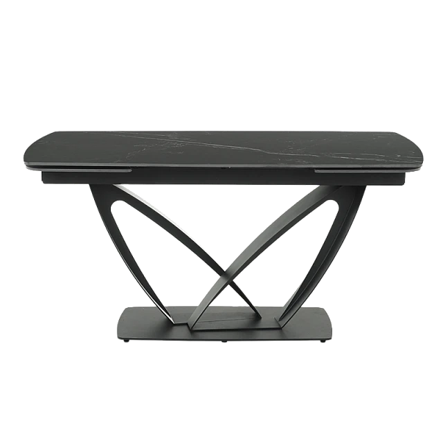 Extendable dining table TORUN - black