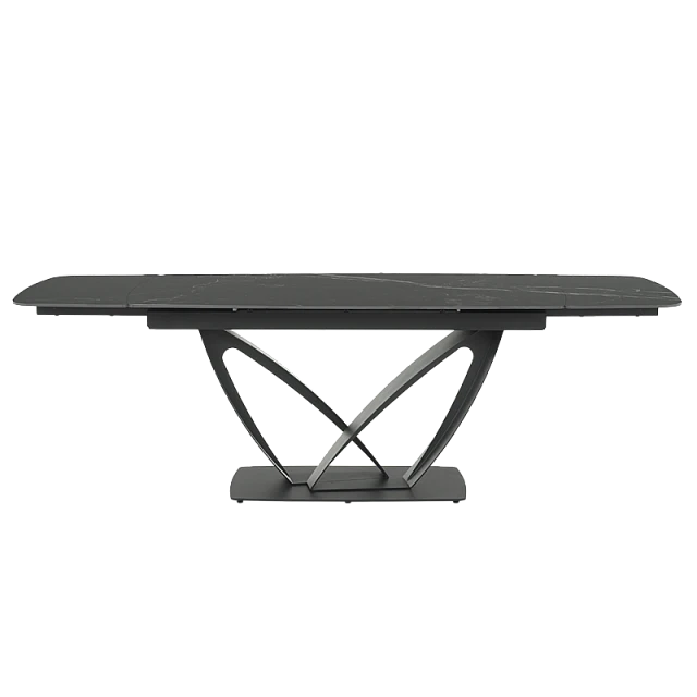 Extendable dining table TORUN - black