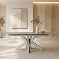 Extendable dining table STARGARD X - beige 05