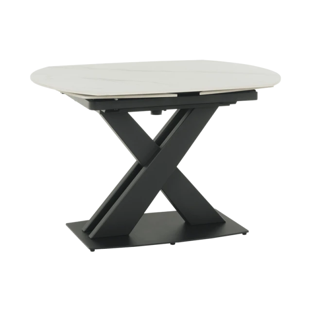 Επεκτεινόμενο τραπέζι φαγητού KARLINO - λευκό