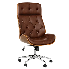 Office armchair Carmen 6407 - walnut-sparkling brown
