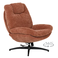 Armchair with stool PORTO - ocher