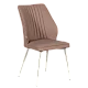 Dining chair LAREDO 1 Y silicone leather - light brown 11