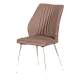 Dining chair LAREDO 1 Y silicone leather - light brown 11