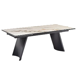 Extendable dining table KOWAL - white
