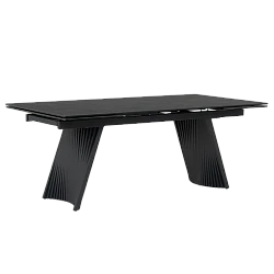 Extendable dining table KOWAL - black