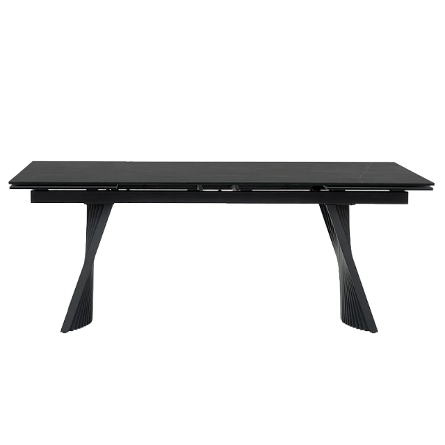 Extendable dining table KOWAL - black