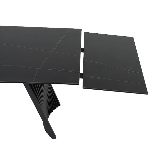 Extendable dining table KOWAL - black