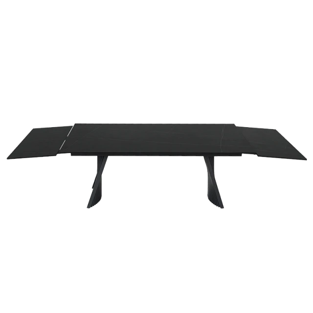 Extendable dining table KOWAL - black