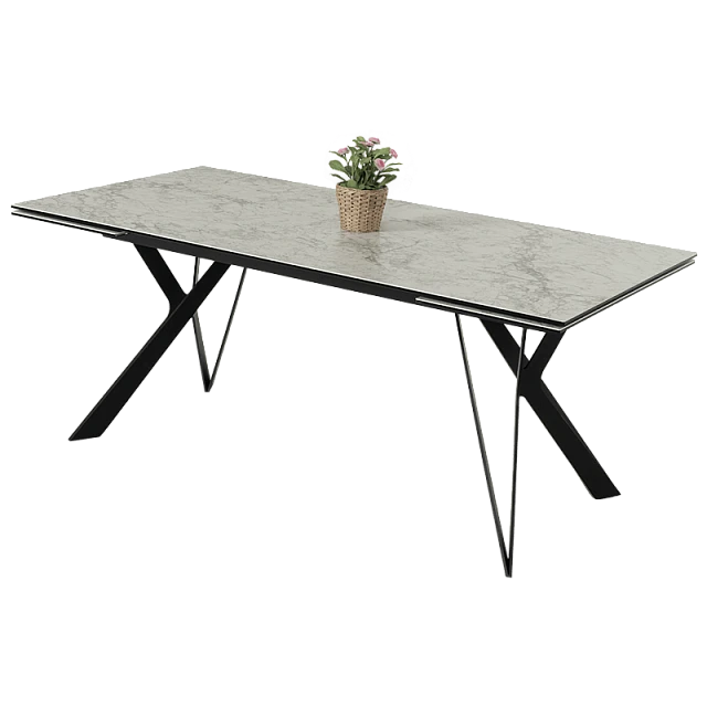 Extendable dining table MARKI - white