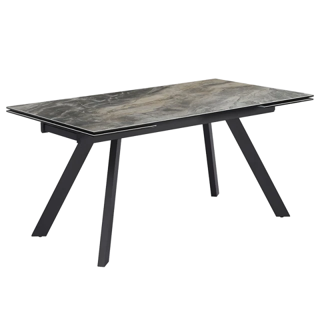 Extendable dining table BARCIN - gray / brown