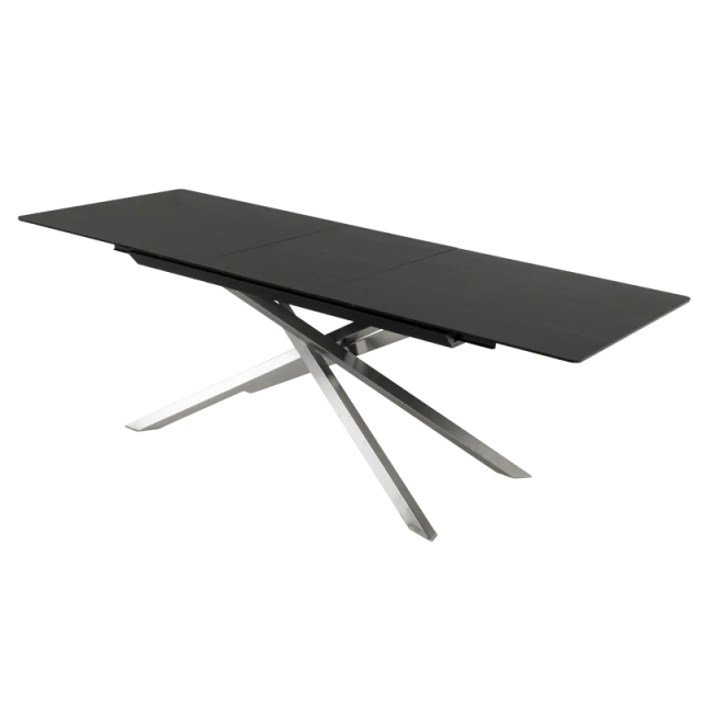 Extendable dining table KIKOL - brown