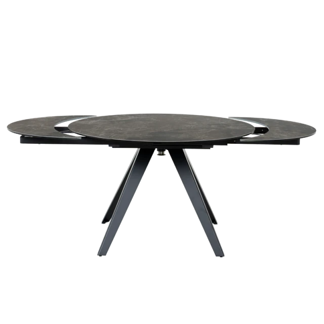 Extendable dining table BOLKOW - brown