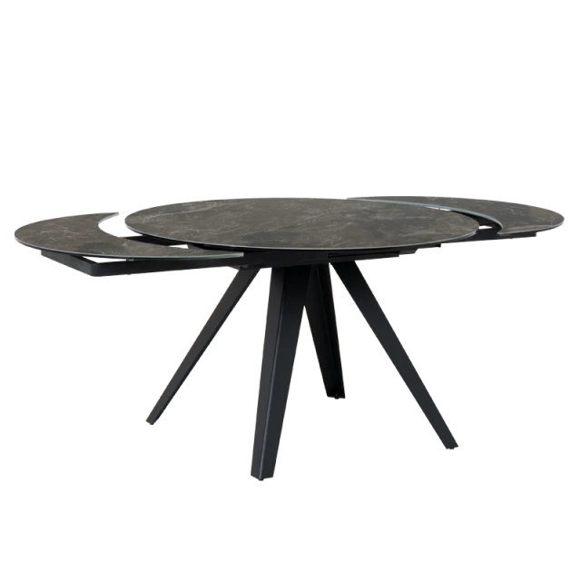 Extendable dining table BOLKOW - brown