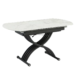 Extendable table with lifting mechanism LESKO - white