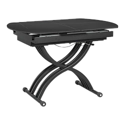 Extendable table with lifting mechanism LESKO - black