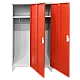 Metal cabinet Carmen CR-1602 KZ - Gray / red